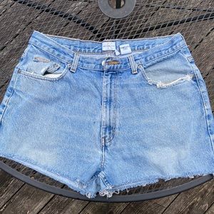 Calvin Klein Distressed Cutoff Denim Shorts sz 34 mens